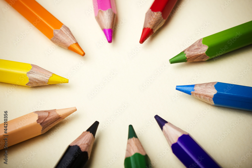 Color pencils on paper background Color pencils on paper background