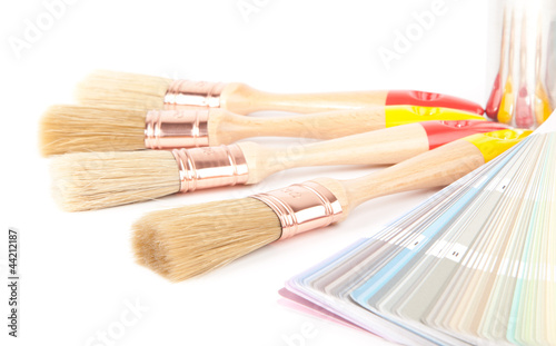 paint brushes with can