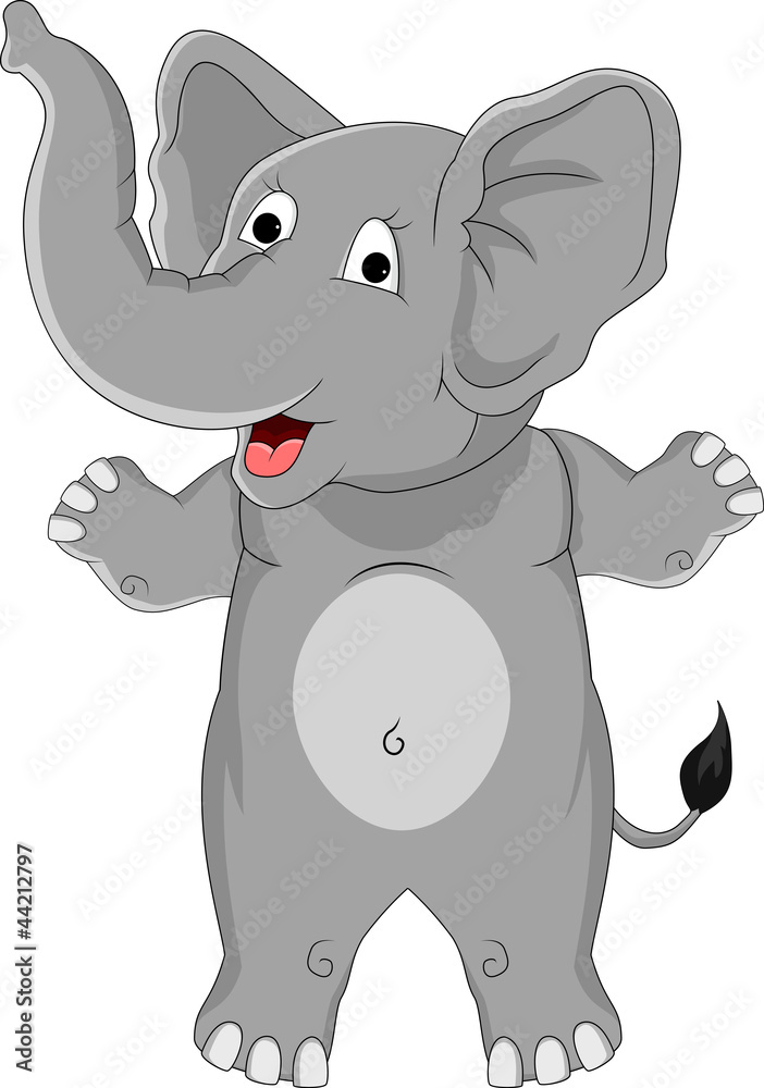 Fototapeta premium funny elephant cartoon