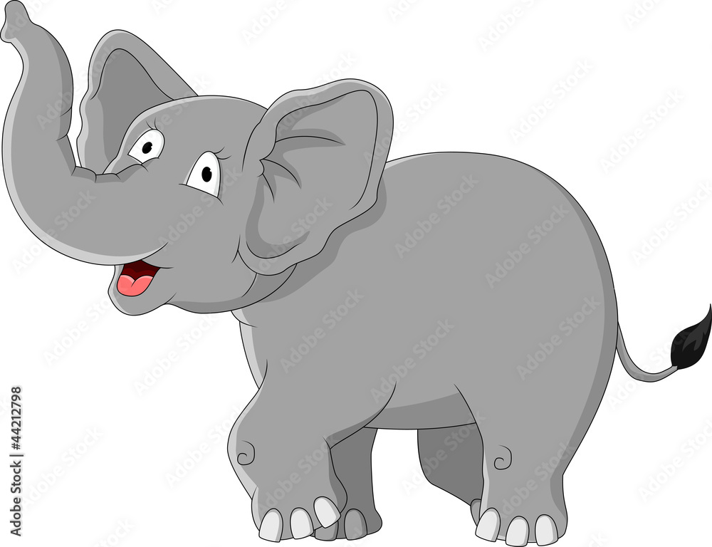 Fototapeta premium funny elephant cartoon