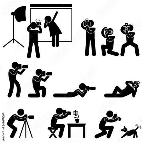 Photographer Cameraman Paparazzi Pose Posing Pictogram