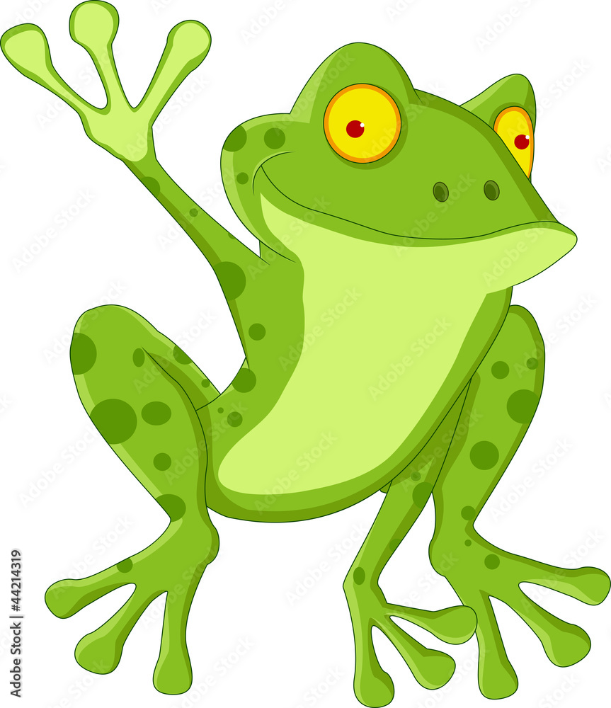 Naklejka premium funny frog cartoon