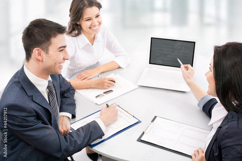 Fototapeta premium Business team working on their business project