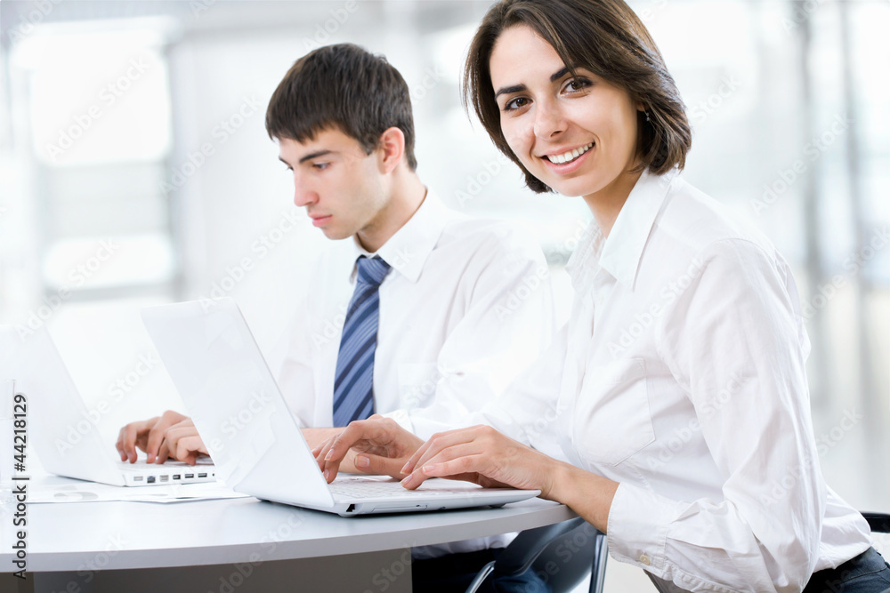 Obraz premium Business people working on their business project