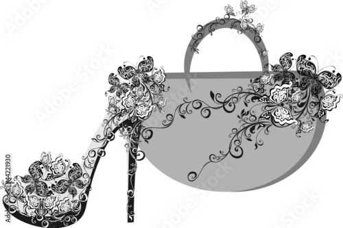 Beautiful female shoes and bags