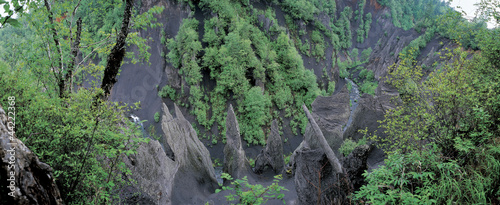 rock cliff in the Mt. Baekdu