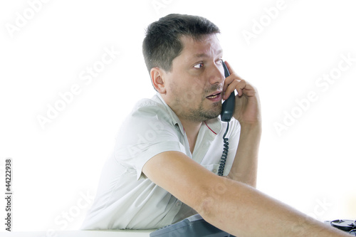 Businessman speaking on the phone
