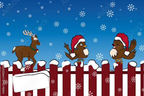 Singing Xmas Birdies and giggling Rudolph