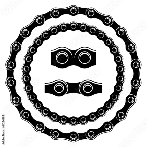 vector bicycle chain seamless silhouettes