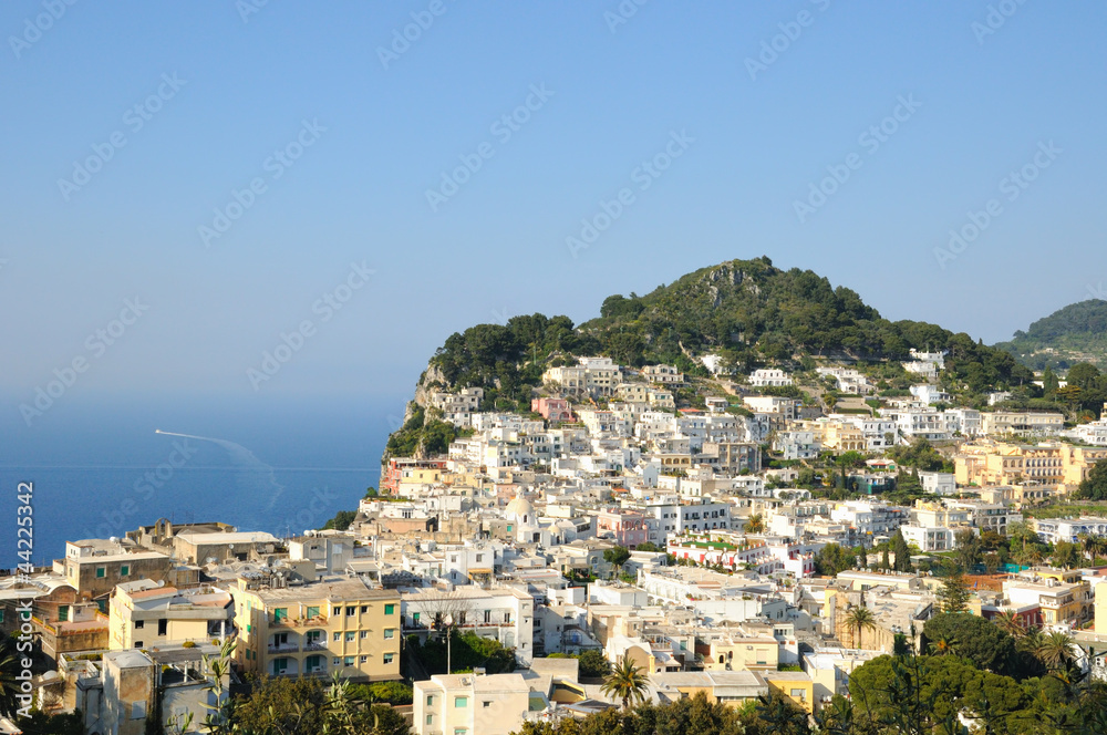 Small harbor and villages of Capri island