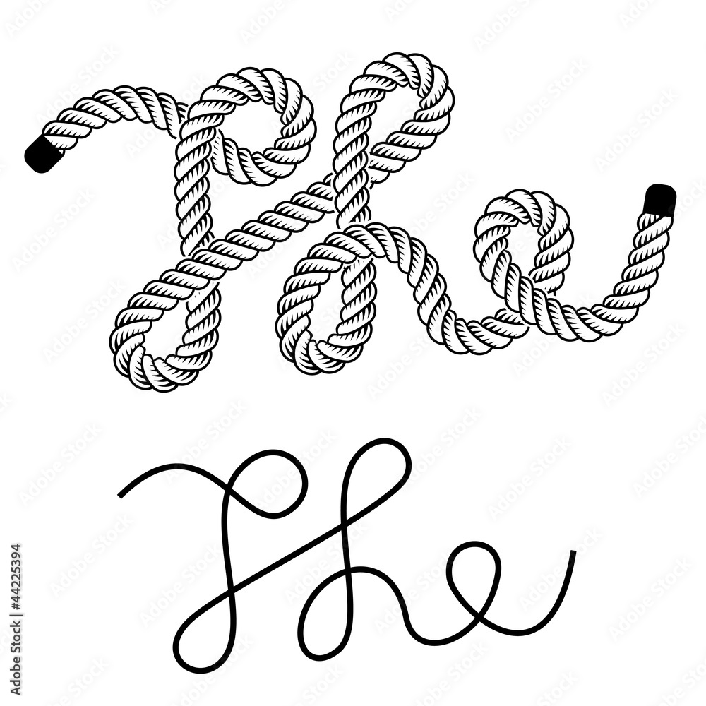 vector black rope the vintage symbol Stock Vector | Adobe Stock
