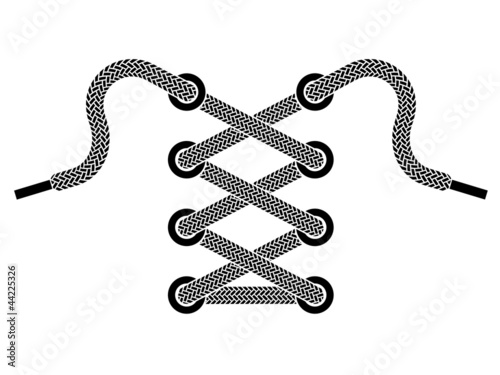 vector shoe lace symbol