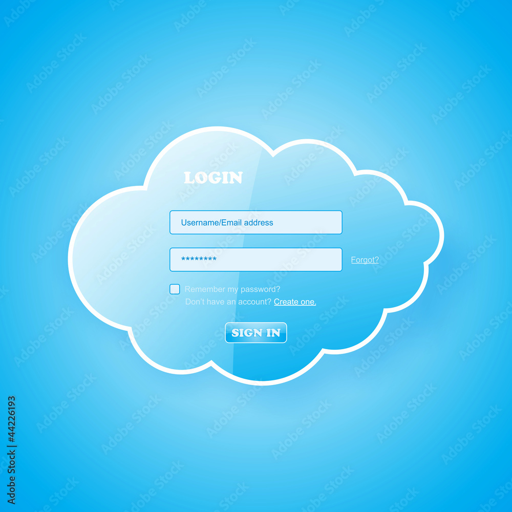 Login to my glossy blue cloud Login to my glossy blue cloud