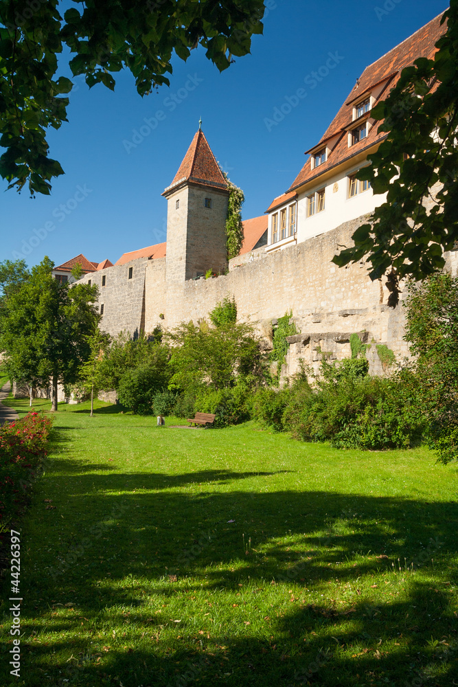 Westliche Stadtmauer in Rothenburg ob der Tauber