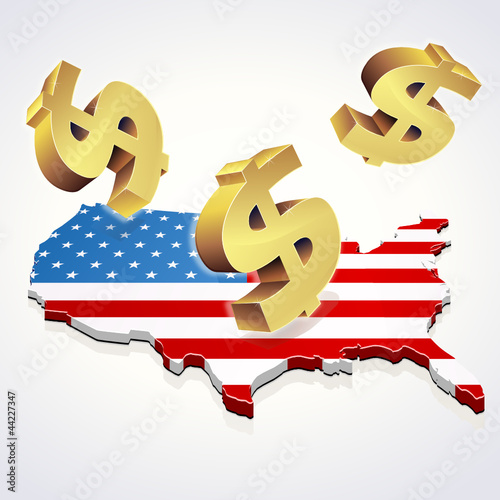 Movement of dollars in the United States of America