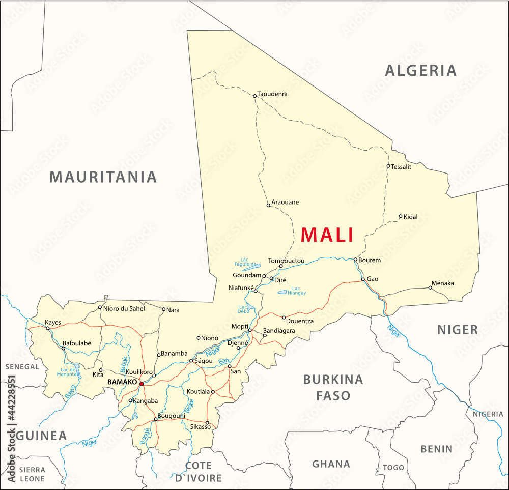 Obraz premium Mali road map