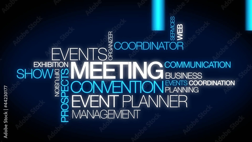 Events meeting convention event planner word tag cloud video