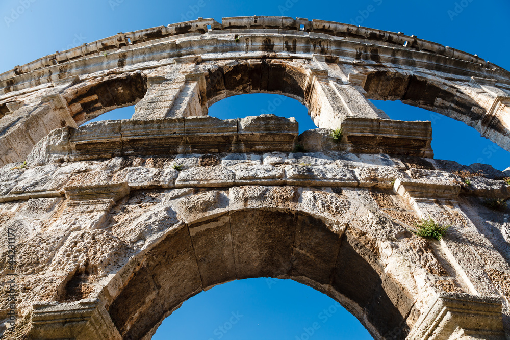 Ancient Roman Amphitheater in Pula, Istria, Croatia Ancient Roman Amphitheater in Pula, Istria, Croatia