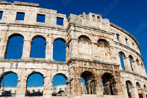 Ancient Roman Amphitheater in Pula, Istria, Croatia