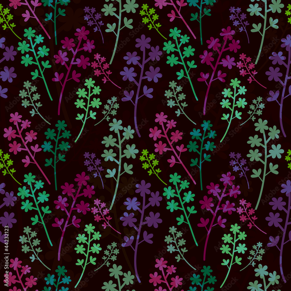 Multicolored seamless pattern with overlay