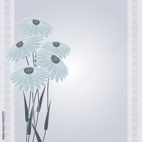 dark flowers on gray