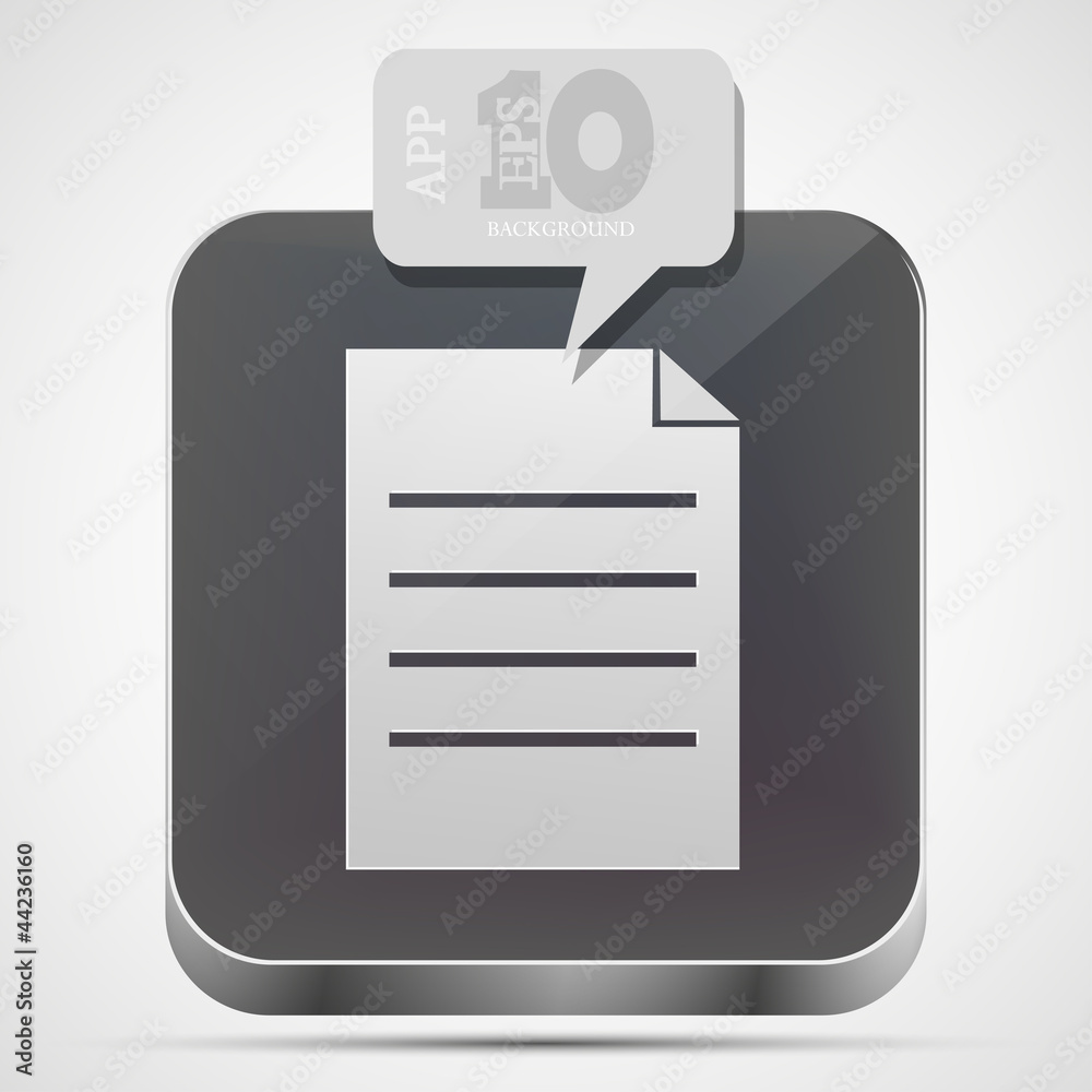 Vector file app icon with gray bubble speech. Eps10 Vector file app icon with gray bubble speech. Eps10