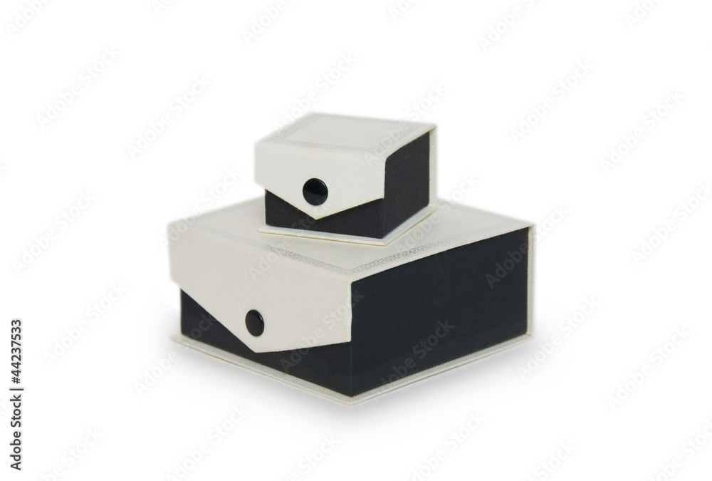 Fototapeta premium Two beautiful gift boxes isolated on white