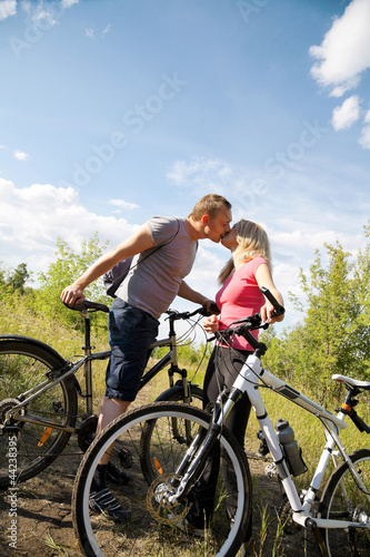 Kissing during biking