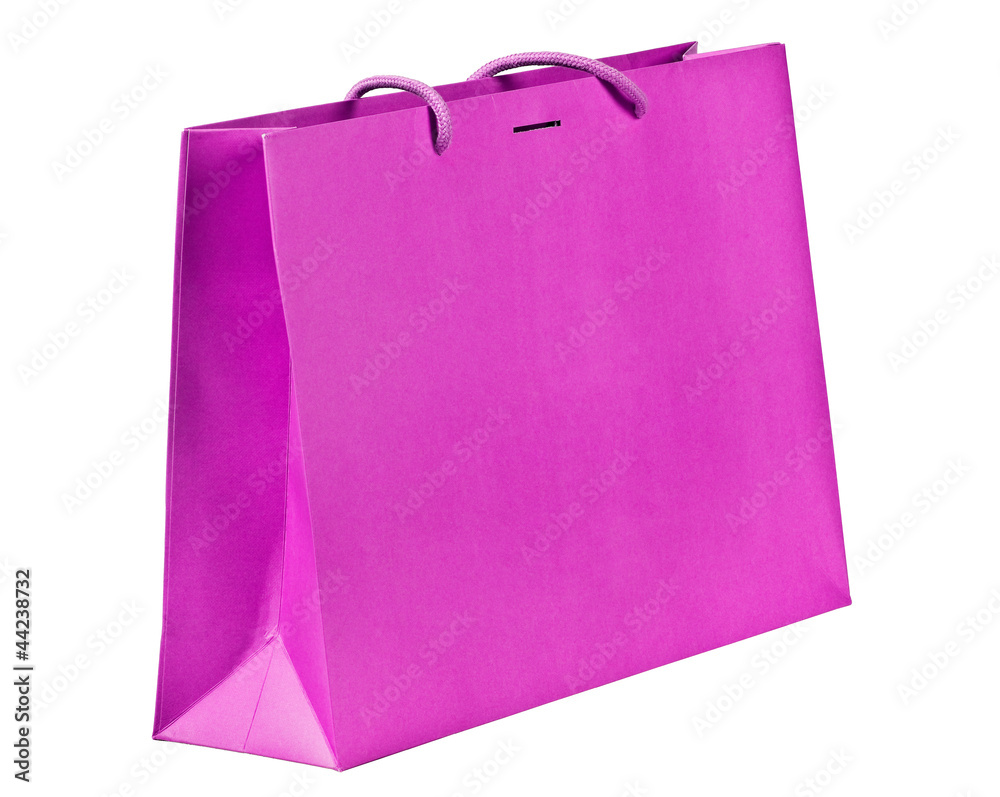 Fuchsia shopping bag. Fuchsia shopping bag.