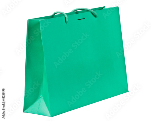 Green shopping bag.