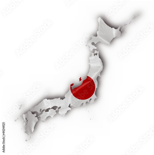 Drapeau carte du Japon