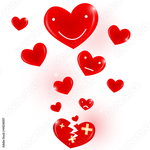 Vector broken heart  Vector illustration 