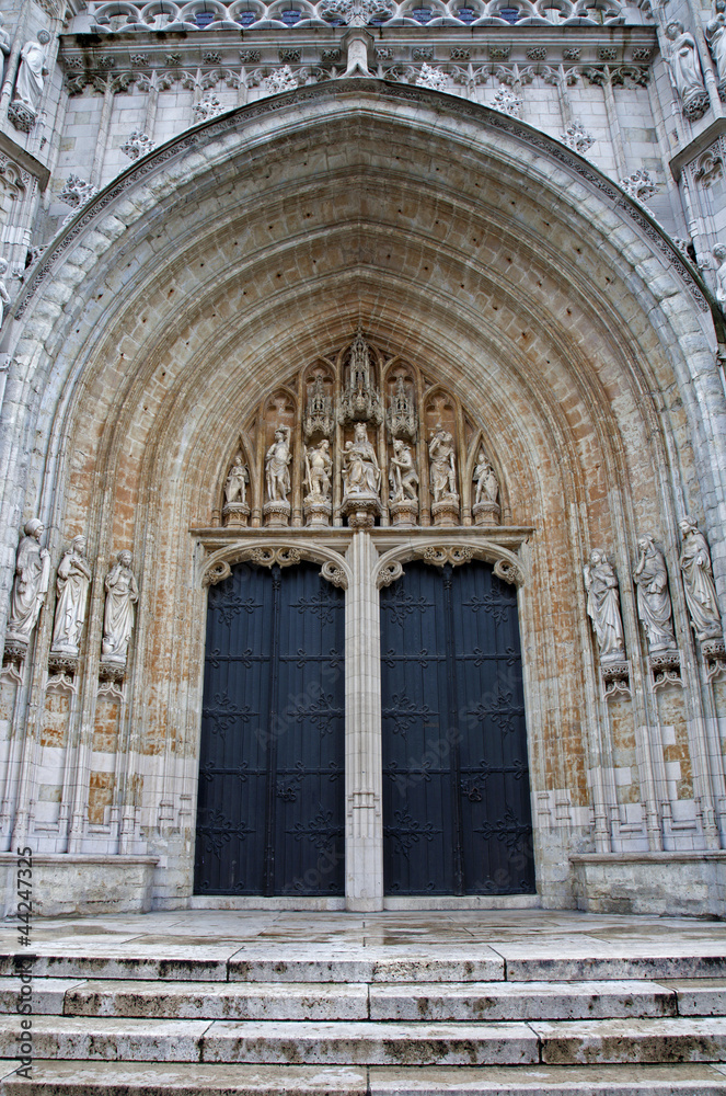 Brussels - South portal of Notre Dame du Sablon