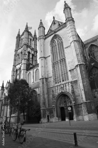 Gent - south facade of Saint Baaf's Cathedral