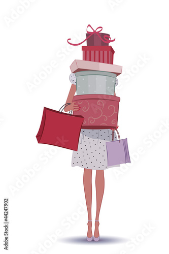 Shopping girl with shopping bags