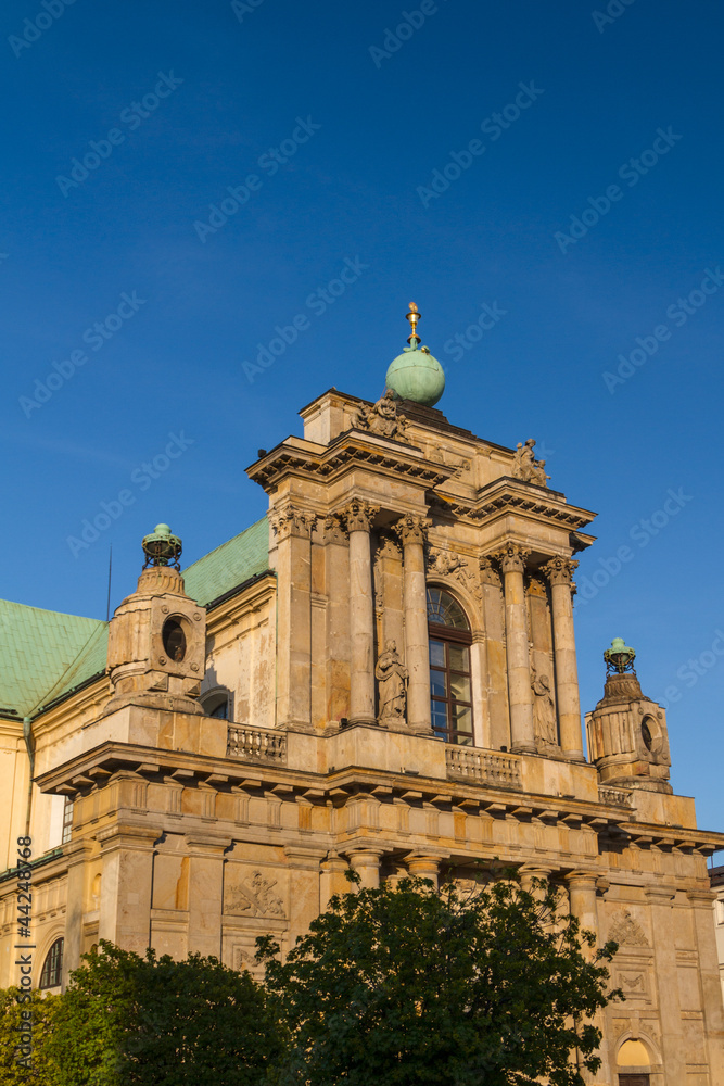 Warsaw, Poland - Carmelite church at famous Krakowskie Przedmies