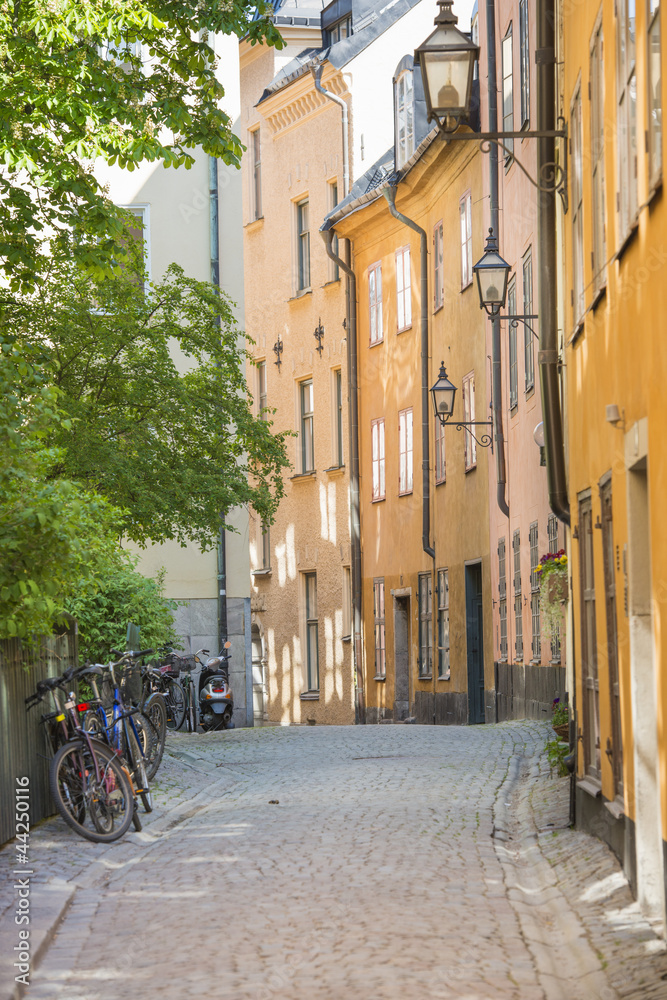 Obraz premium Street in old town Stockholm