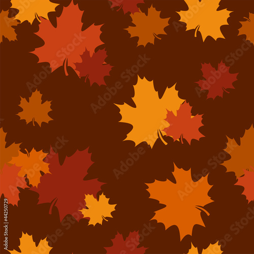 Seamless pattern with autumn maple leaves. Vector EPS 8.