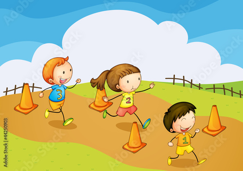 kids running