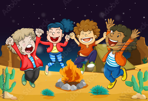 boys near fire