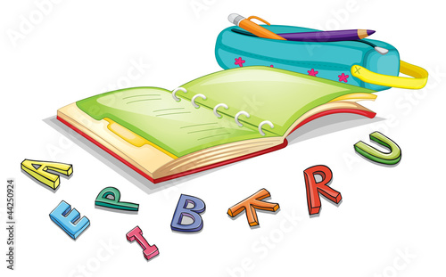 alphabets and book