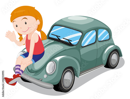 Girl and car