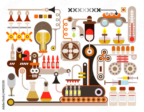 Pharmaceutical factory, medical laboratory