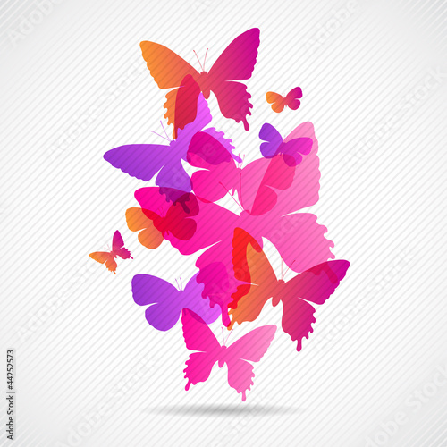 Vector butterflies background design. Collorfull EPS 10 concept.