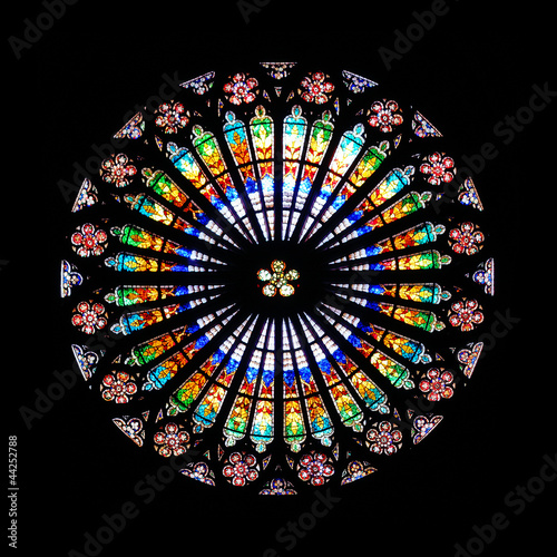 Rose window in Strasbourg Cathedral, France