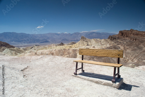 bench in a death valley
