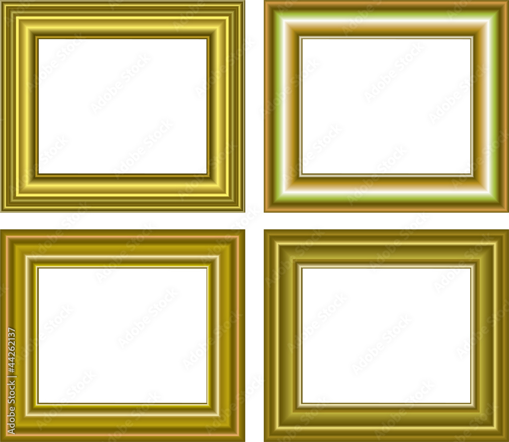 Golden frame isolated on white background Golden frame isolated on white background