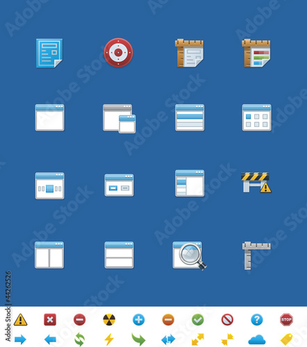 Vector common website icons for webmasters
