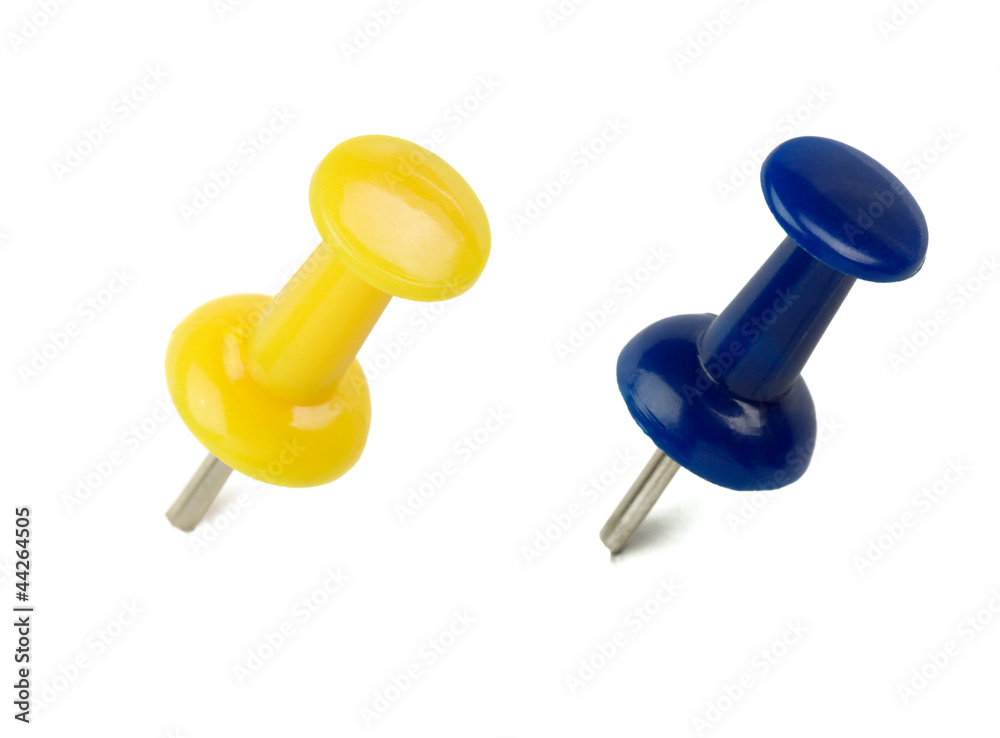 pushpin isolated on white pushpin isolated on white