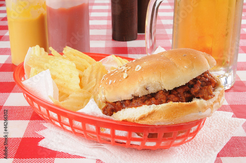 Photography Sloppy joe and chips